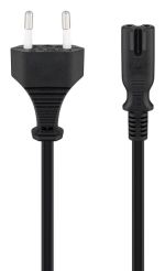 GOOBAY καλώδιο τροφοδοσίας Euro 50084, 2x0.75 mm², 1.5m, μαύρο