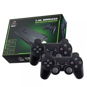 Game Stick Lite με 2 Ασύρματα Χειριστήρια Arcade (Μαύρο) 2.4G WIRELESS
