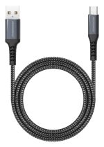 ROCKROSE καλώδιο USB σε USB Type-C Powerline AC, 3A 15W, 1m, μαύρο-μπλε