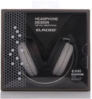 Elmcoei EV90 Ενσύρματα On Ear Ακουστικά Μάυρο Γκρί