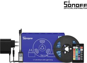 Sonoff L2-LITE-5M-EU-GR-R2 Ταινία LED Τροφοδοσίας 12V RGB Μήκους 5m και 30 LED ανά Μέτρο με Τηλεχειριστήριο
