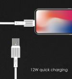POWERTECH καλώδιο USB σε Lightning eco PTR-0110, 12W 2.4A, 1m, λευκό