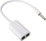 Μετατροπέας QH-C1410 3.5mm male σε 3.5mm 2x female Silver