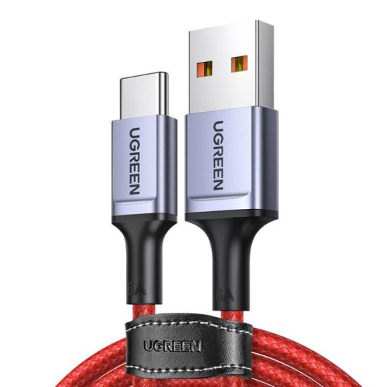 Charging Cable UGREEN US505 60W TYPE-C Red 1m 20527 6A (FOR HUAWEI)