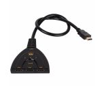 POWERTECH CAB-H077 HDMI Switch 3x1 pigtail, 4K x 2K & 3D, 0.50m, Black