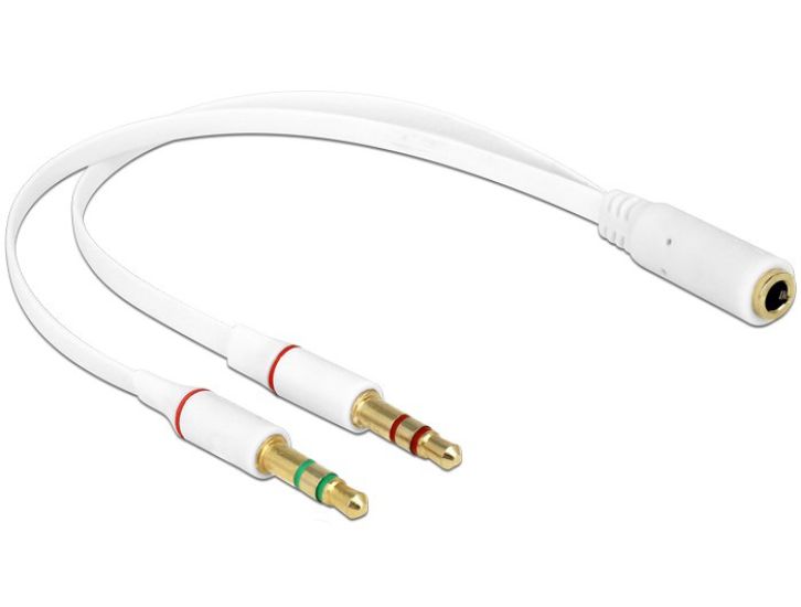 DELOCK Αντάπτορας από 3.5mm 4-pin jack σε 2x 3.5m 3-pin jack