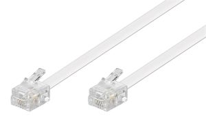 GOOBAY καλώδιο τηλεφώνου 93065, RJ11 6P4C, CCA, 15m, λευκό