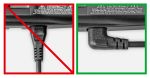 GOOBAY καλώδιο τροφοδοσίας Euro 97346, γωνιακό, 2x0.75 mm², 1m, μαύρο