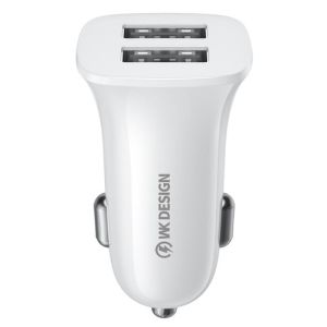 Car Charger WK 12W Dual USB 2.4A White WP-C35