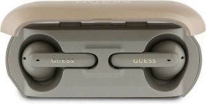 Guess Elongated Metallic Classic Printed Logo True Wireless ENC Earphones (Gold – GUTWSC2MCDSD)