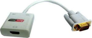Aculine AD-047 Μετατροπέας VGA male σε HDMI female Λευκό
