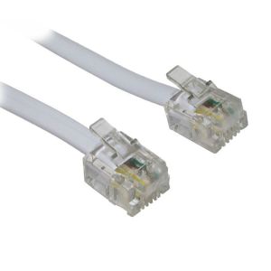 POWERTECH καλώδιο τηλεφώνου RJ11 6P4C CAB-T006, 10m, λευκό