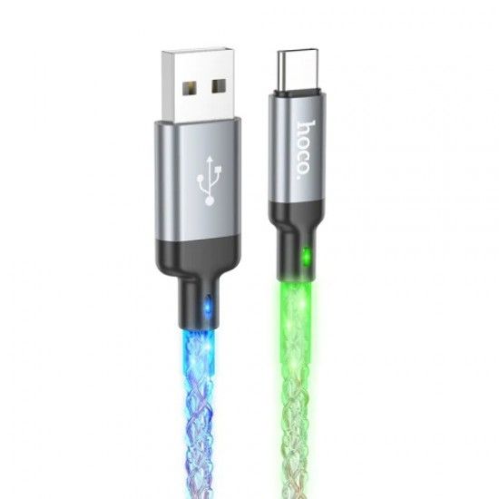 Hoco U112 3A USB-A to USB-C Luminous Data Cable 1m