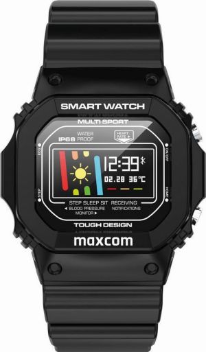 MaxCom FW22 Smartwatch με Παλμογράφο (Μαύρο)