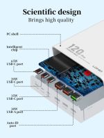 LDNIO σταθμός φόρτισης Q605, 3x USB-C & 3x USB, 120W, PD/QC, μαύρος