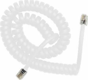 Cablexpert TC4P4CS-2M-W Σπιράλ Τηλεφωνικό Καλώδιο RJ10 4P4C 2m Λευκό