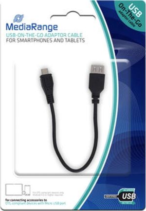 MediaRange MRCS168 Μετατροπέας micro USB male σε USB-A male