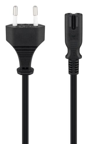 GOOBAY καλώδιο τροφοδοσίας Euro 50084, 2x0.75 mm², 1.5m, μαύρο