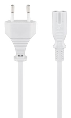 GOOBAY καλώδιο τροφοδοσίας Euro male 2x0.75 mm² 96035, 1.8m, λευκό