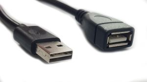 Powertech CAB-U092 USB 2.0 Cable USB-A male - USB-A female Μαύρο 1.5m