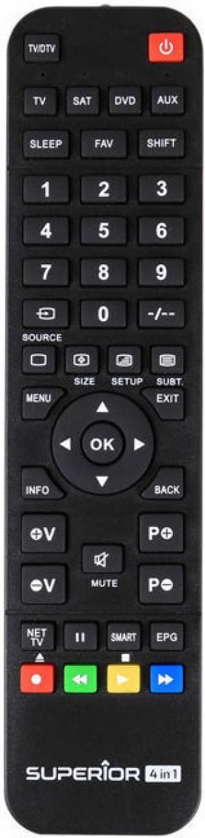 Superior Electronics Universal Τηλεχειριστήριο 4:1 για CD-DVD Players , Τηλεοράσεις και Ψηφιάκους Δέκτες