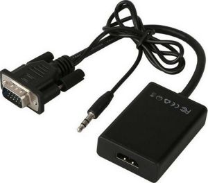 Andowl QY-ZJ01 Μετατροπέας 3.5mm / VGA male σε HDMI female